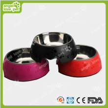 Matte Surface Footprint Pattern Plastic Pet Dog Bowl